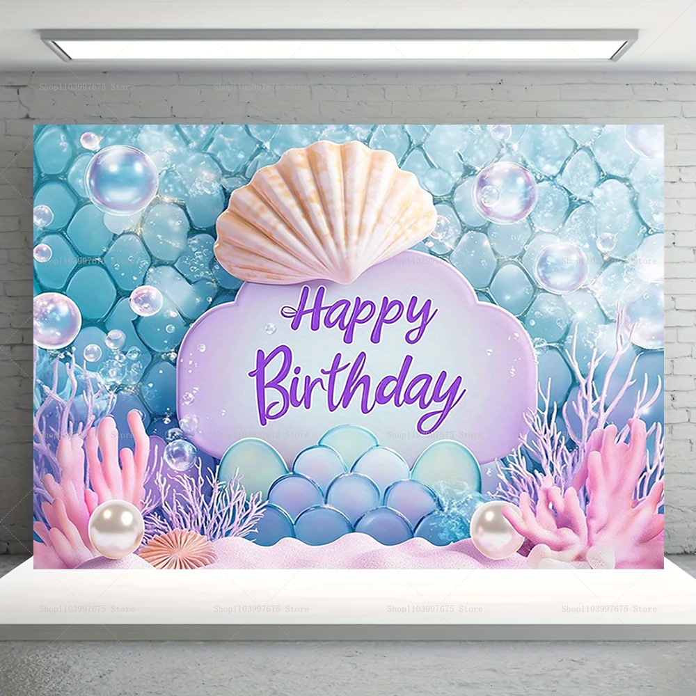 Baby Food For 1 Year Old - Mermaid Party Backdrops Children's Happy Birthday