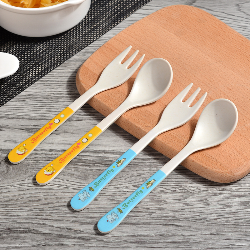 Baby Food With Fiber - Bamboo Fiber Children's Cutlery Set Baby