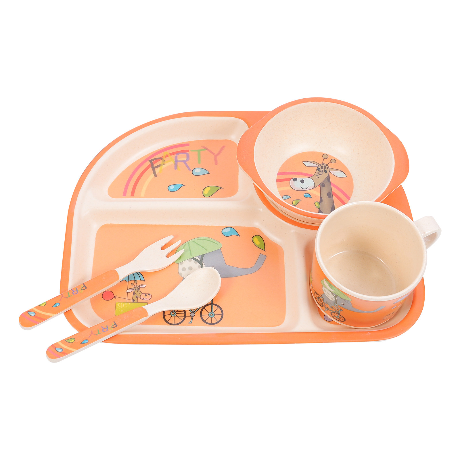 Baby Food With Fiber - Bamboo Fiber Kids Tableware Set Baby
