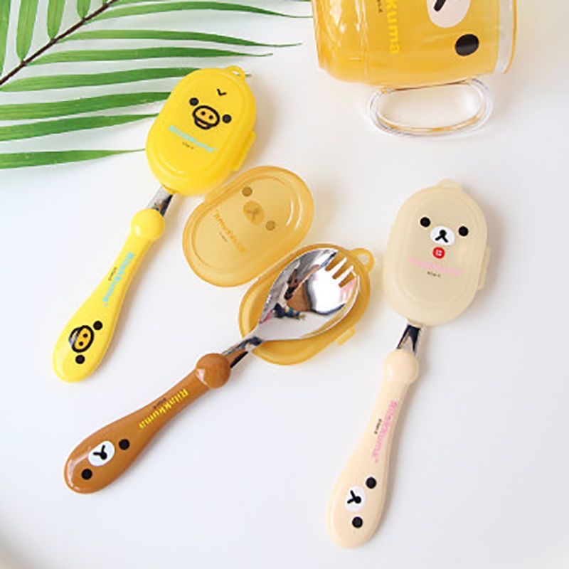 Baby Food For 1 Year Old - Rilakkuma Spoon Fork Integrated New Anime
