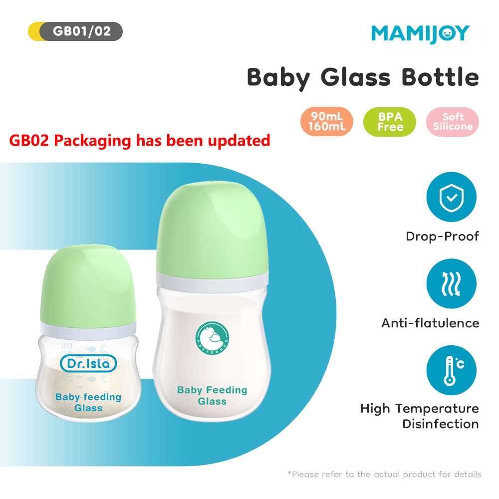 Baby Food Glass - MAMIJOY 1PCS Newborn Feeding Bottles 90ML/160ML