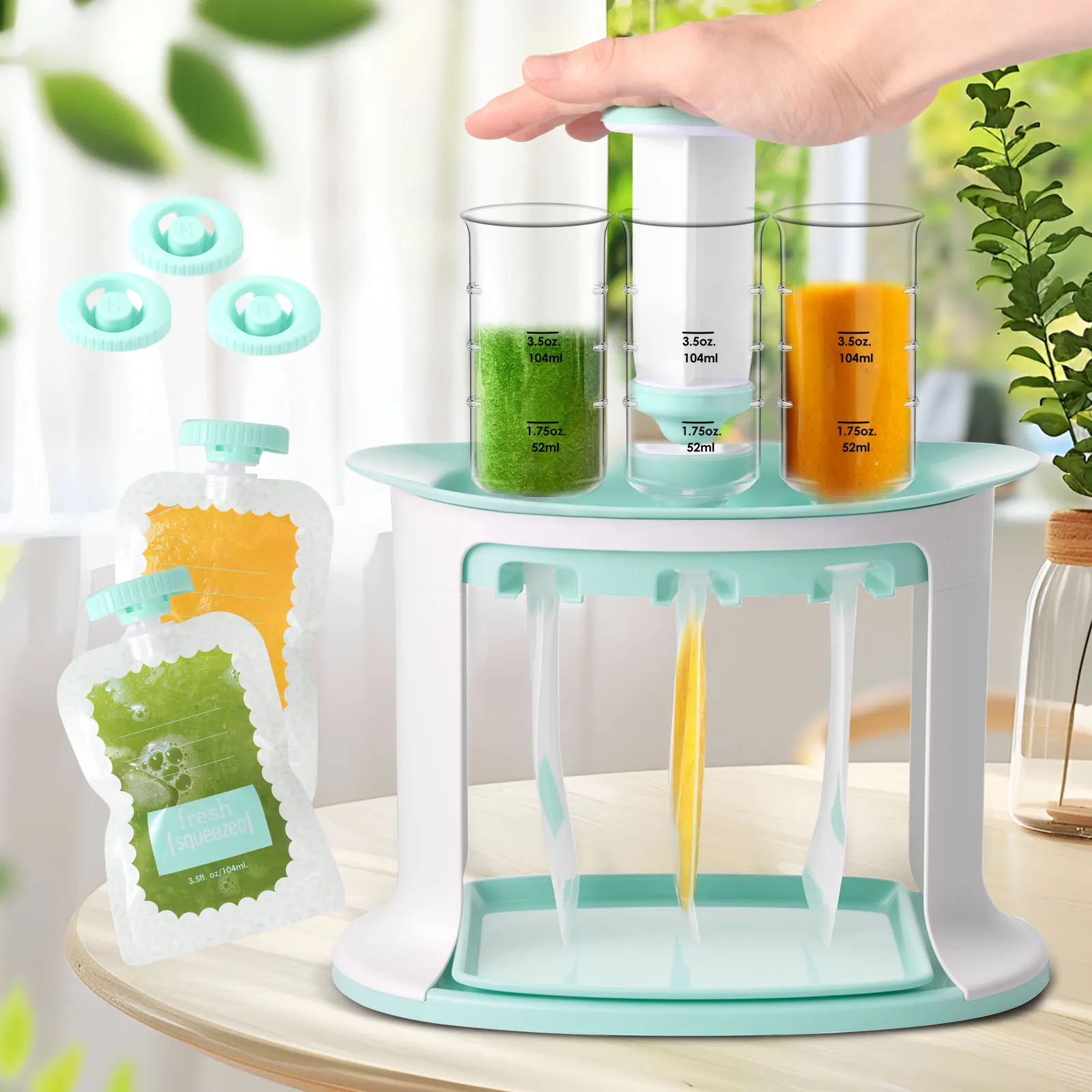 Squeeze Station for Baby Reusa - Baby Food Reusable Pouches บทวิจารณ์และราคา