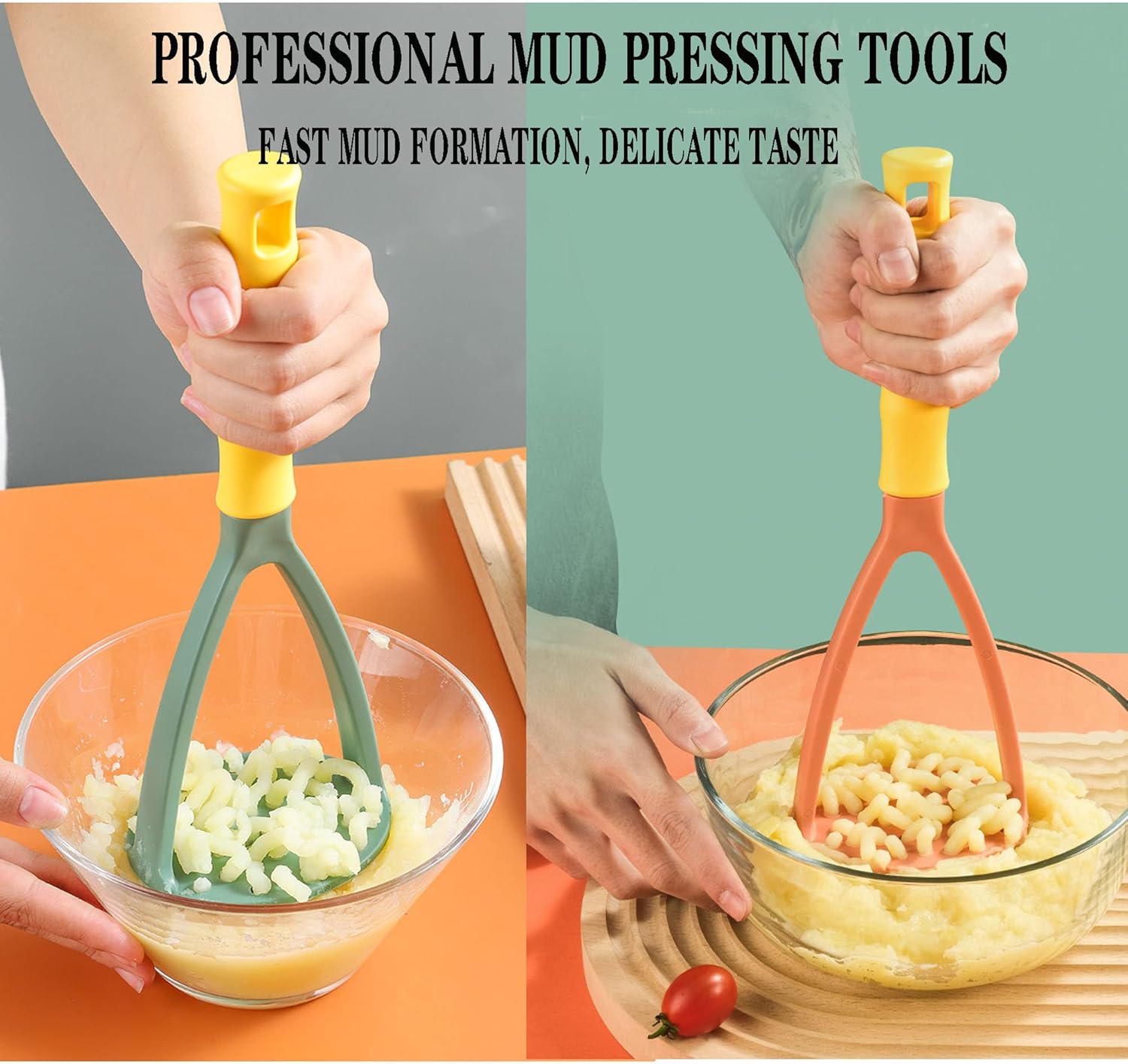 2pcs Potato Masher Manual Mash - Baby Food With Avocado บทวิจารณ์และราคา