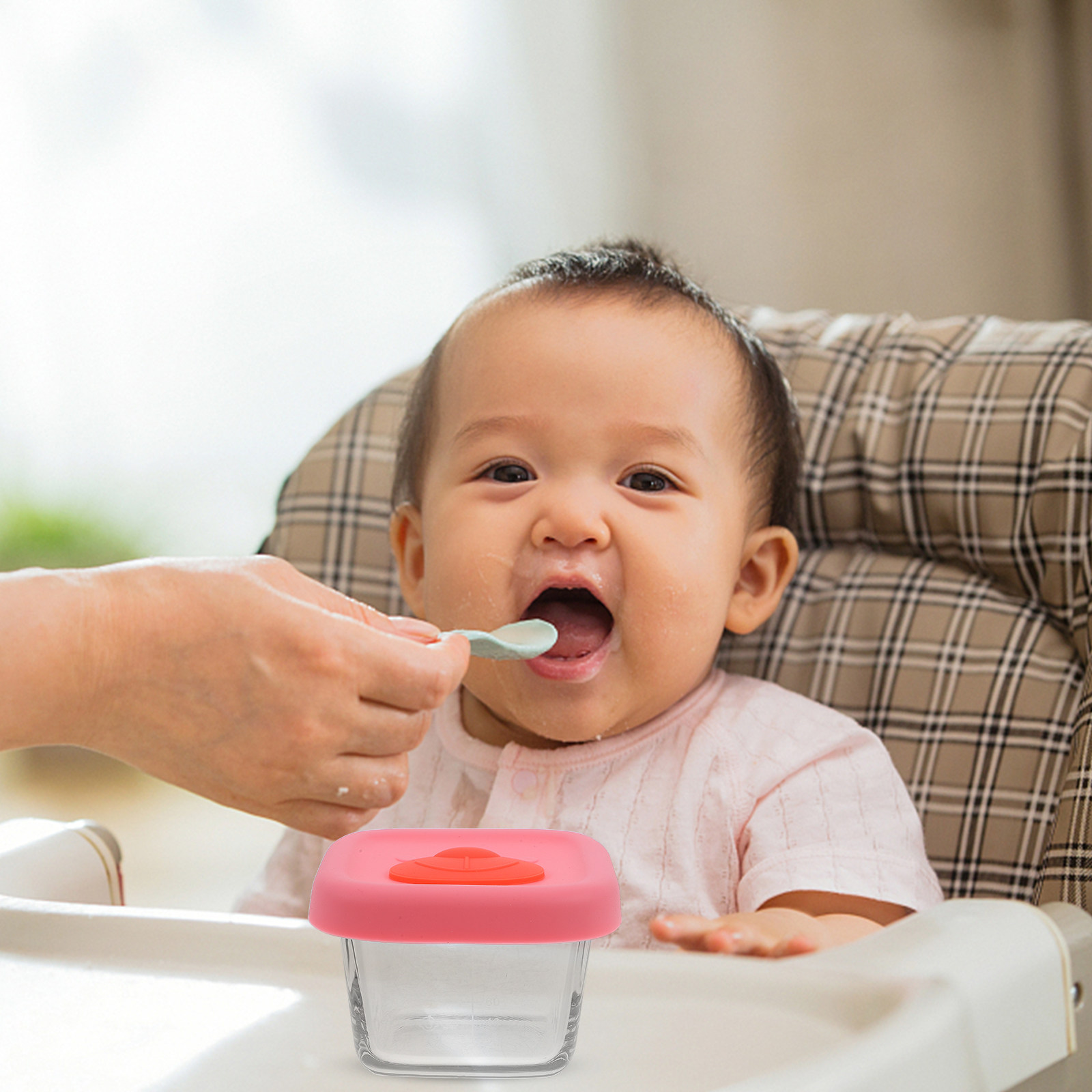 Baby Scale Food Bowl 140Ml Lid - Baby Food Glass บทวิจารณ์และราคา