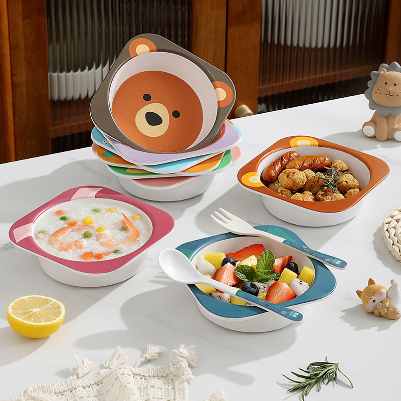 Baby Bowls With Spoon BPA Free - Baby Food With Fiber บทวิจารณ์และราคา