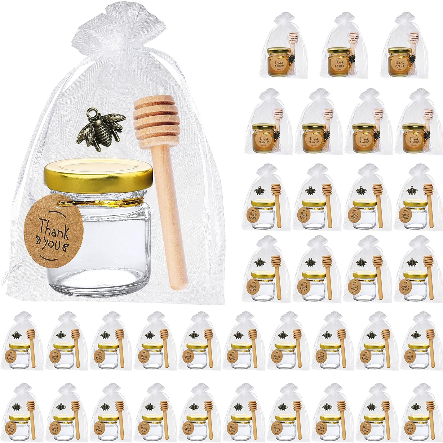 Mini Glass Honey Jars with Woo - Baby Food Glass บทวิจารณ์และราคา