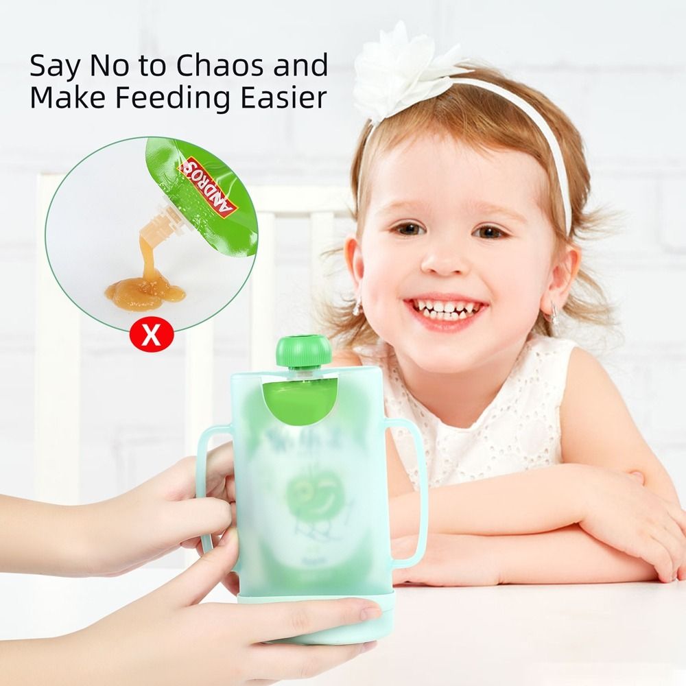 Portable Plastic Squeeze Pouch - Baby Food Reusable Pouches บทวิจารณ์และราคา