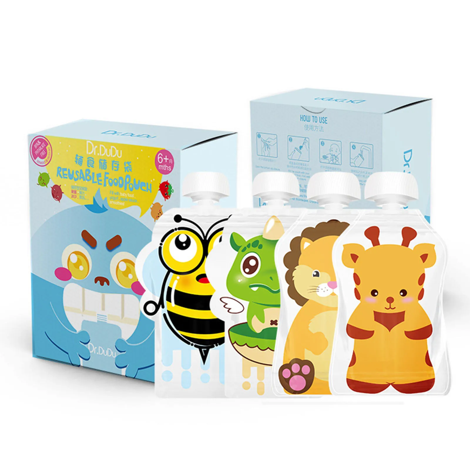 8pcs Baby Complementary Food B - Baby Food Reusable Pouches บทวิจารณ์และราคา