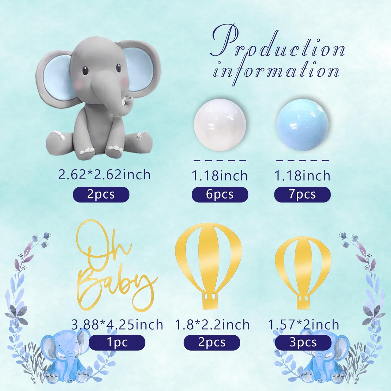 Elephant Cake Decoration Baby  - Baby Food For 1 Year Old บทวิจารณ์และราคา