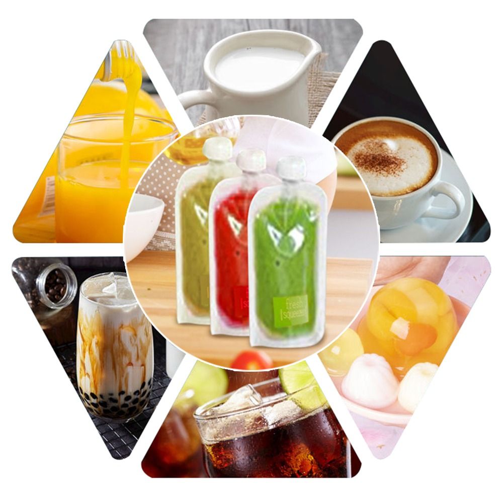 Food Squeeze Bag 10Pcs Baby Fo - Baby Food Reusable Pouches บทวิจารณ์และราคา