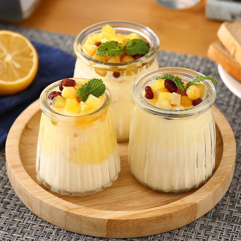 5pc Yogurt Pudding Glass Jar W - Baby Food Glass บทวิจารณ์และราคา