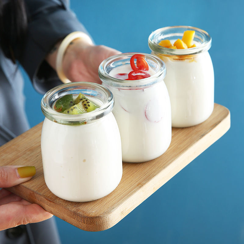 5pc Yogurt Pudding Glass Jar W - Baby Food Glass บทวิจารณ์และราคา