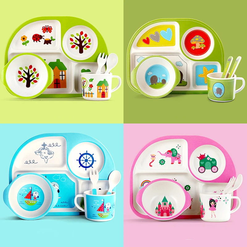 Children's Dish With Partition - Baby Food With Fiber บทวิจารณ์และราคา