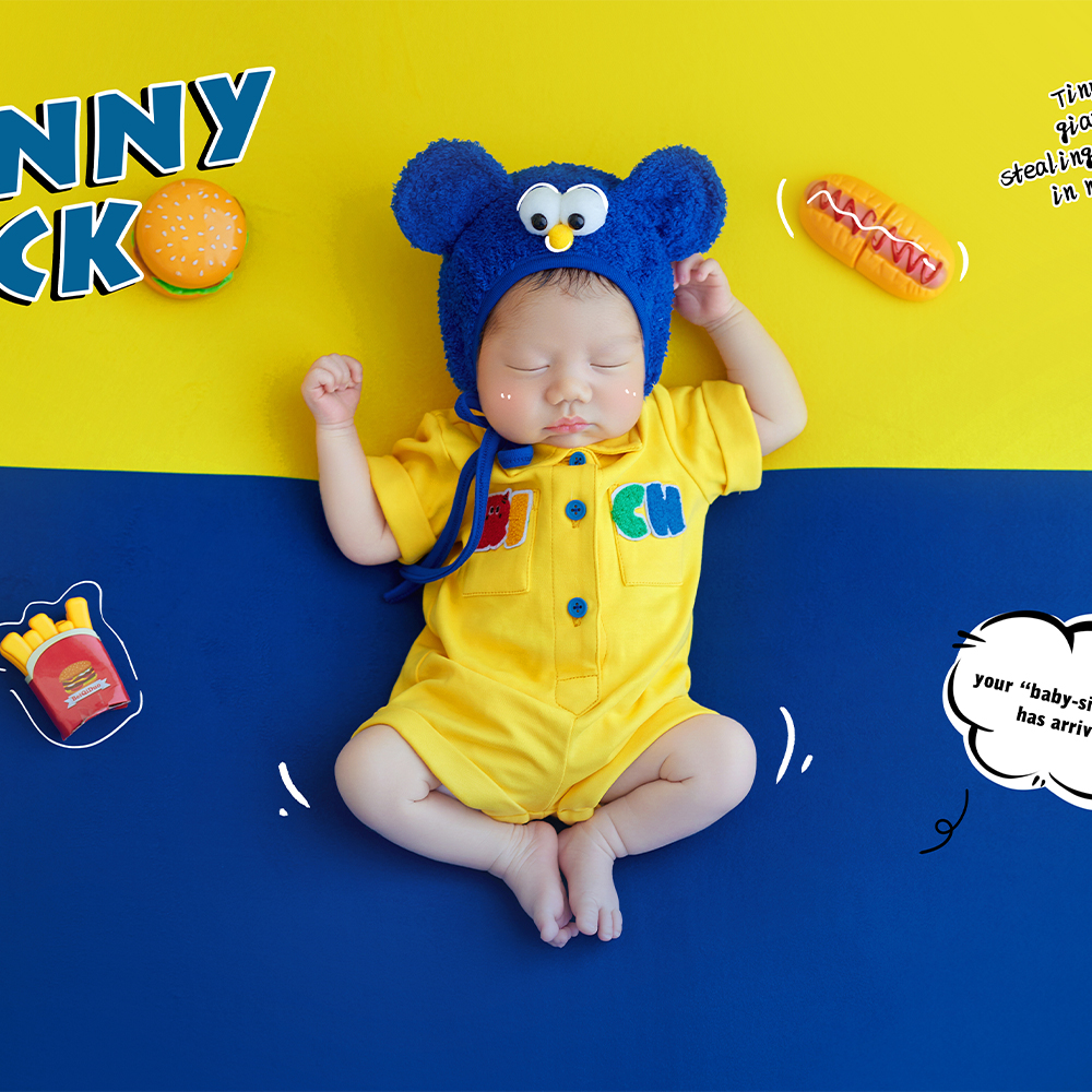 Fast Food Theme Newborn Photog - Baby Food Yellow บทวิจารณ์และราคา