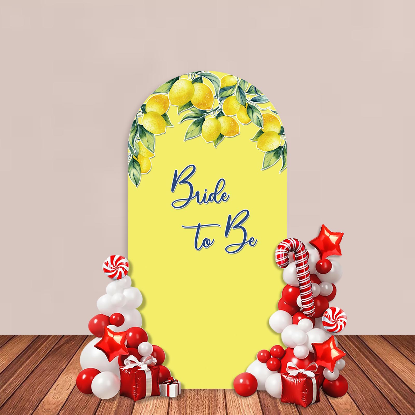 Lemon Bride to Be Arch Backdro - Baby Food Yellow บทวิจารณ์และราคา