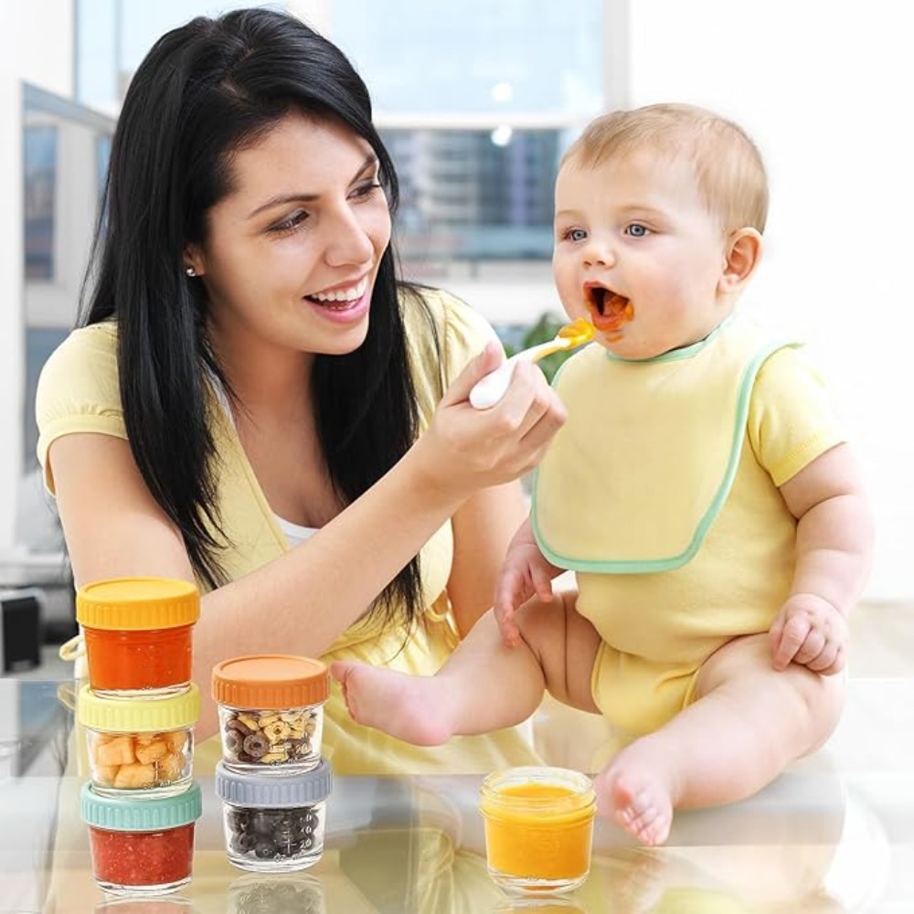 6pcs Glass Baby Food Jar Reusa - Baby Food Glass บทวิจารณ์และราคา