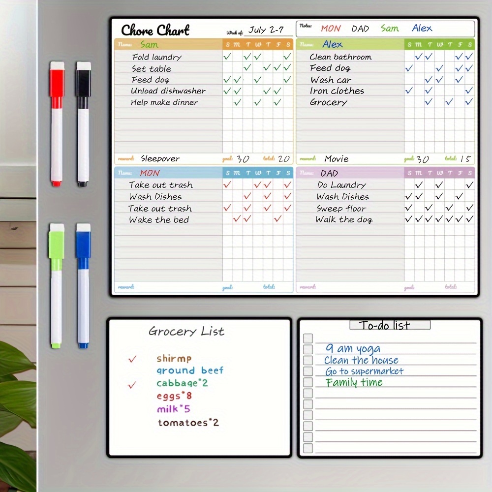 Magnetic Dry-Erase Chore Chart - Baby Food Tracker บทวิจารณ์และราคา
