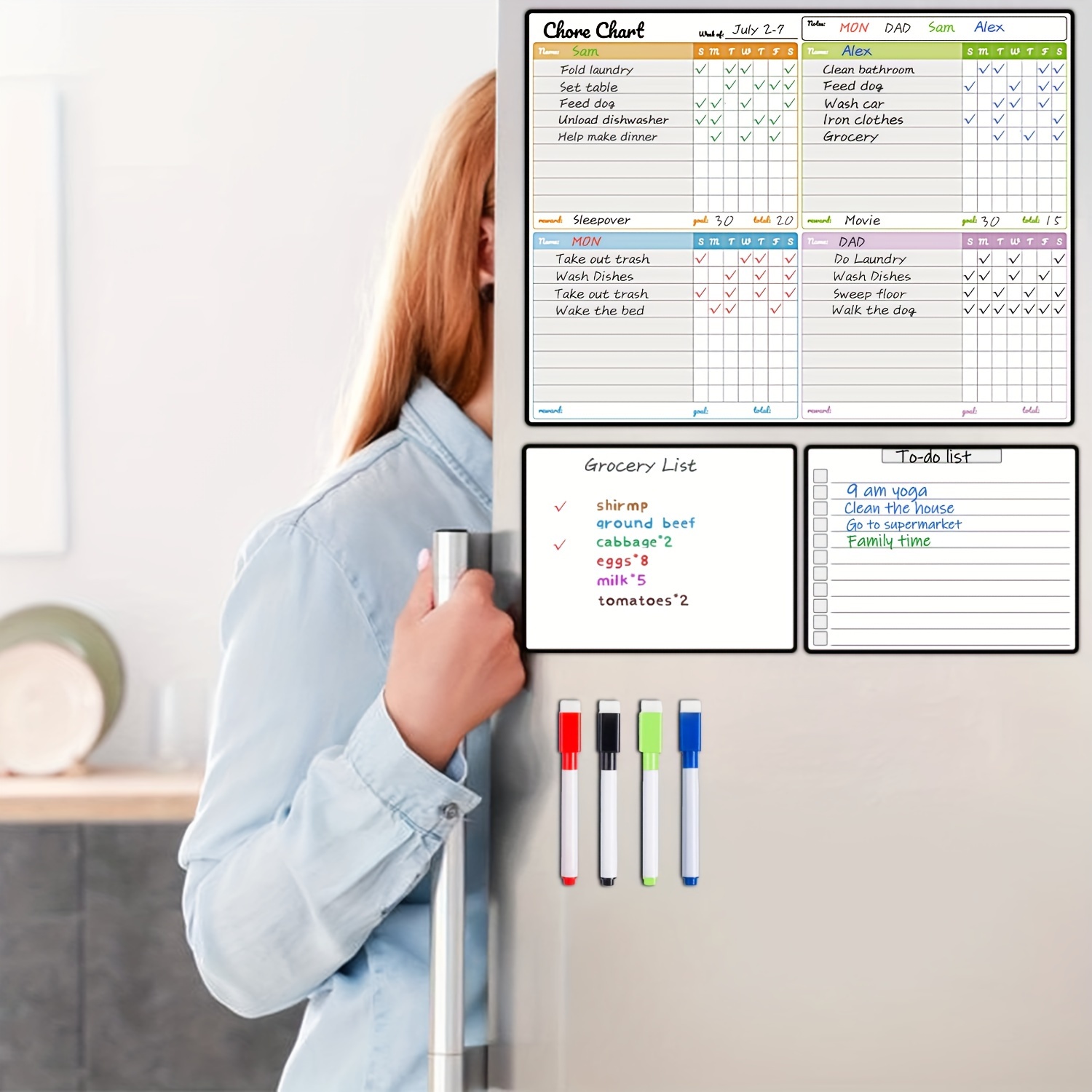 Magnetic Dry-Erase Chore Chart - Baby Food Tracker บทวิจารณ์และราคา