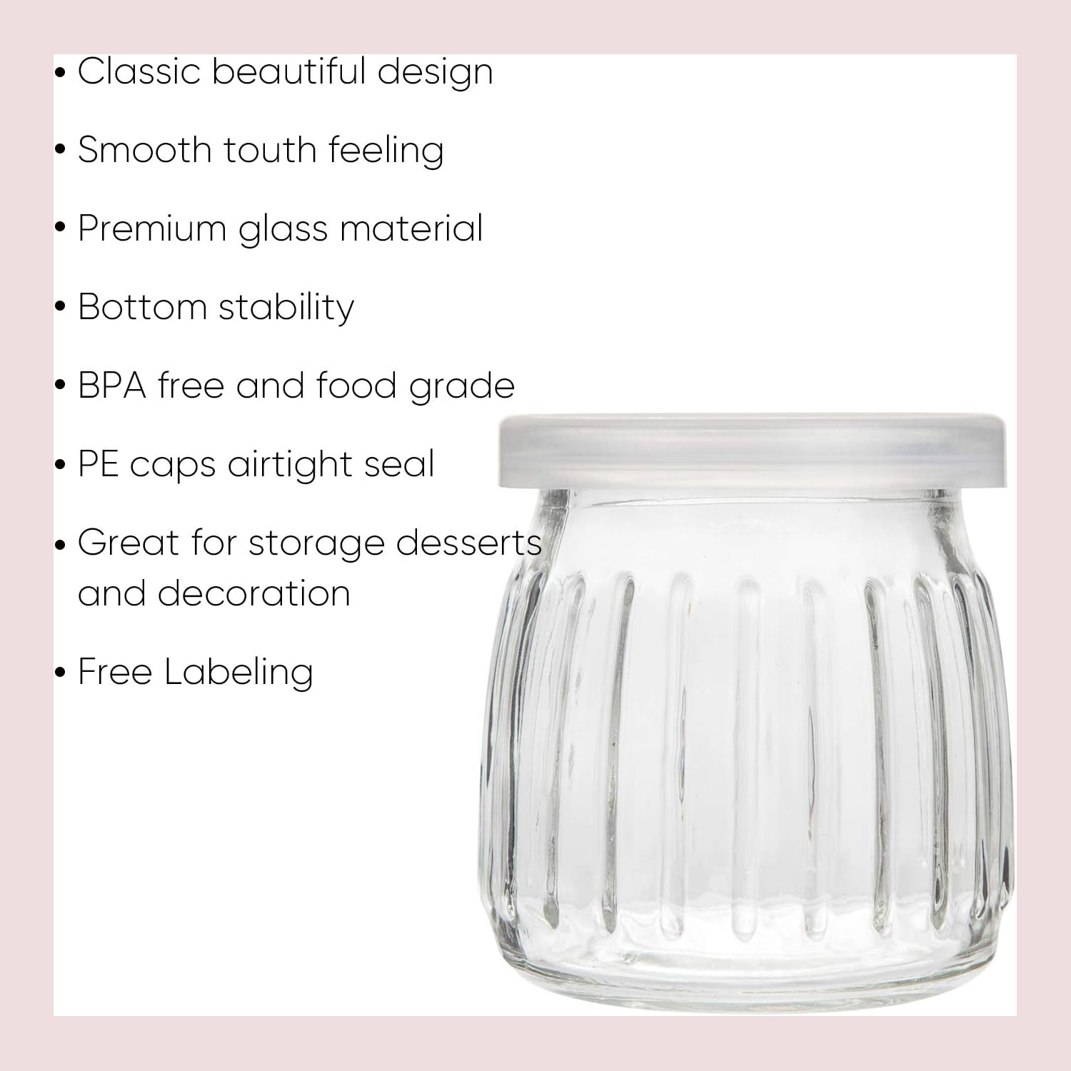 4 oz Clear Yogurt Jars With PE - Baby Food Glass บทวิจารณ์และราคา