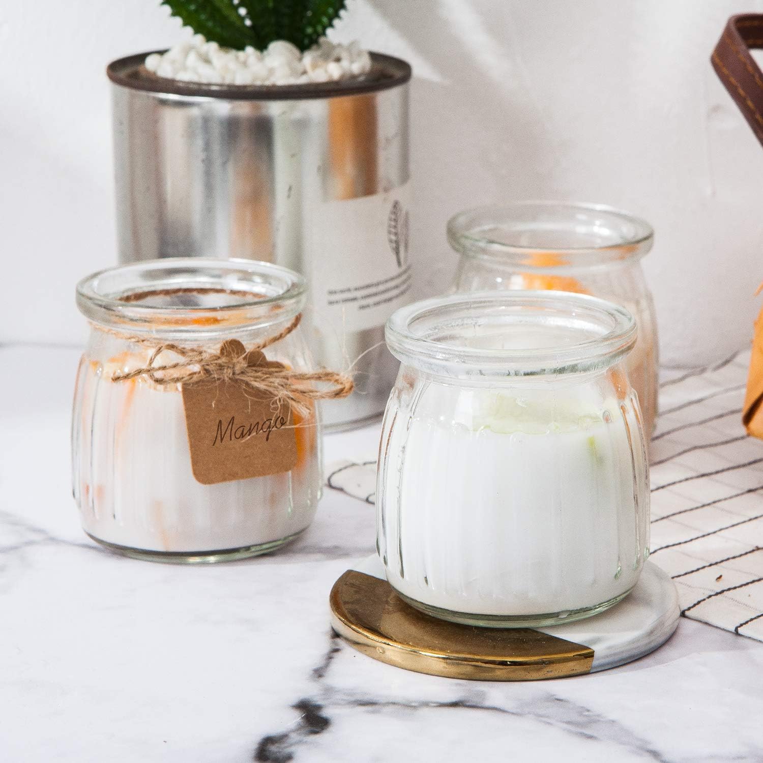 4 oz Clear Yogurt Jars With PE - Baby Food Glass บทวิจารณ์และราคา