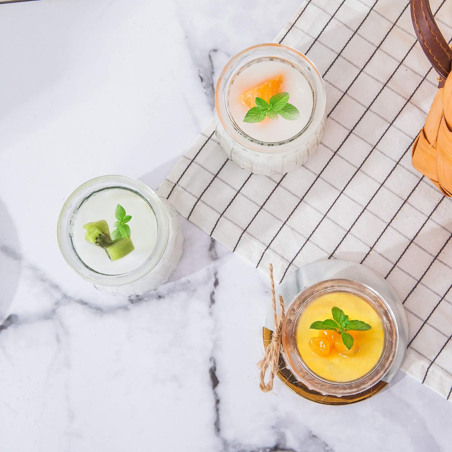 4 oz Clear Yogurt Jars With PE - Baby Food Glass บทวิจารณ์และราคา