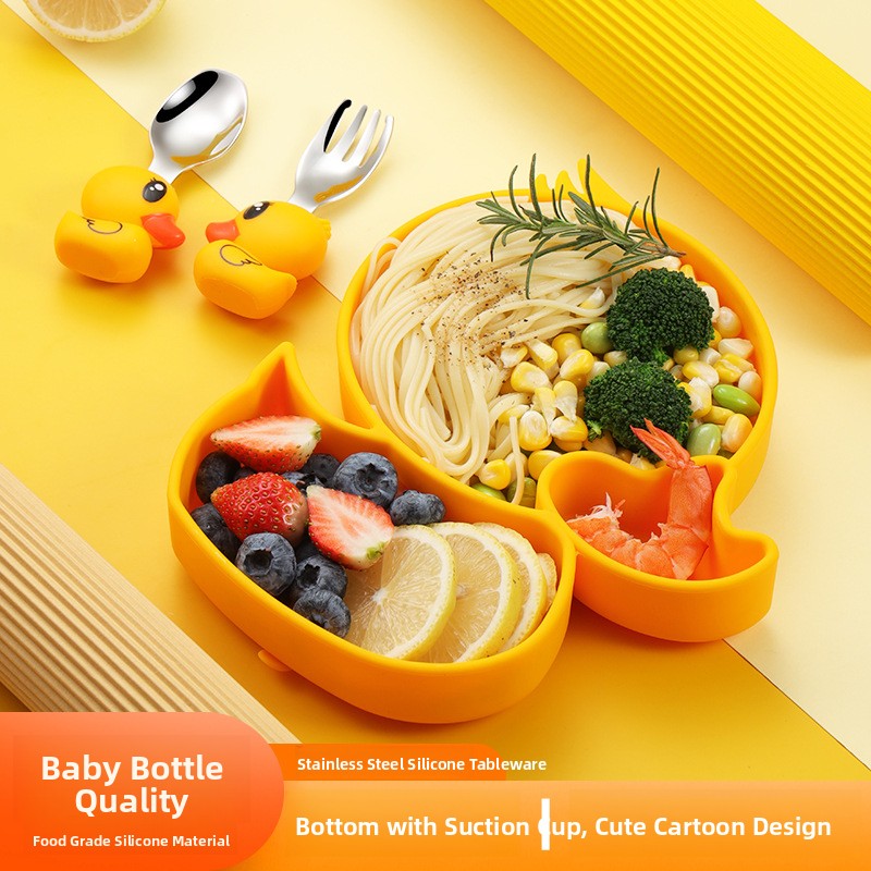 Yellow Duck Silicone Stainless - Baby Food Yellow บทวิจารณ์และราคา