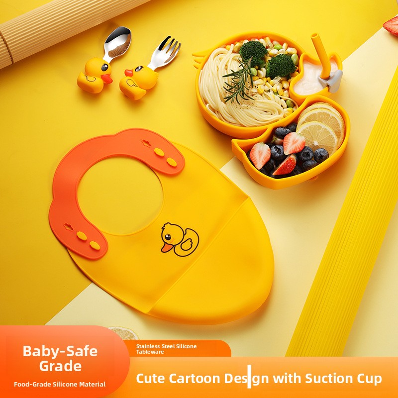 Yellow Duck Silicone Stainless - Baby Food Yellow บทวิจารณ์และราคา