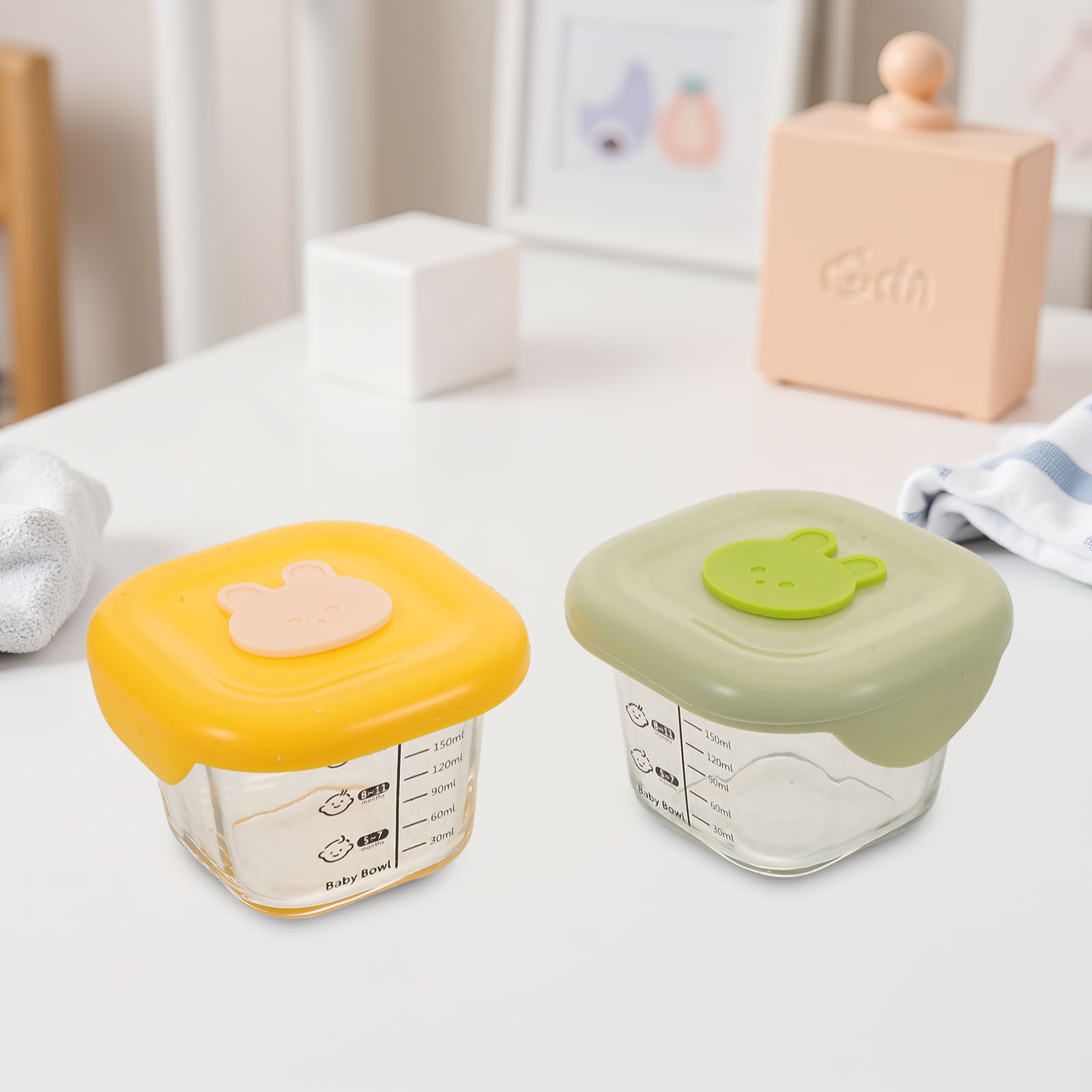2Pcs Baby Food Storage Boxes 2 - Baby Food Yellow บทวิจารณ์และราคา