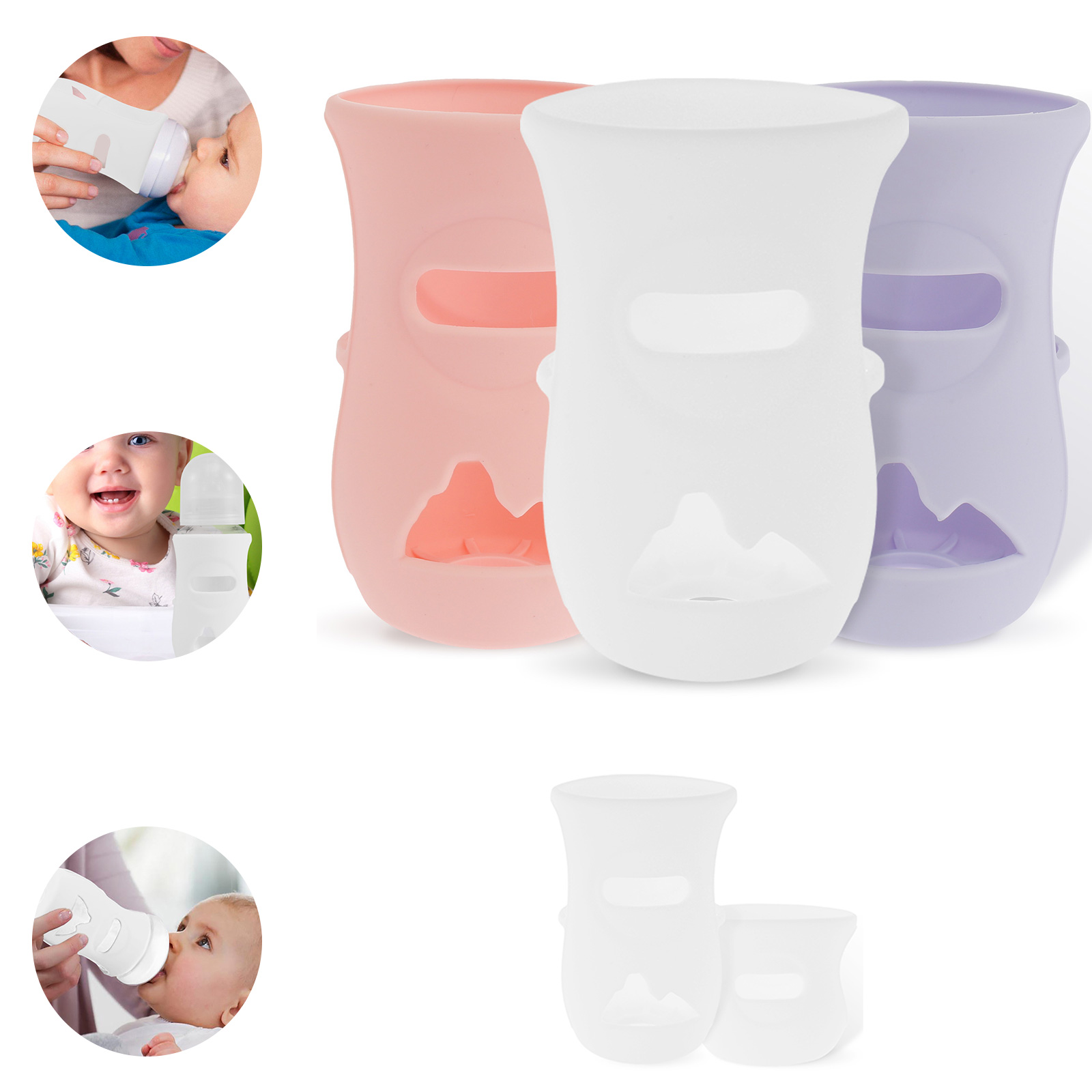 Silicone Sleeves Silicone Baby - Baby Food Glass บทวิจารณ์และราคา