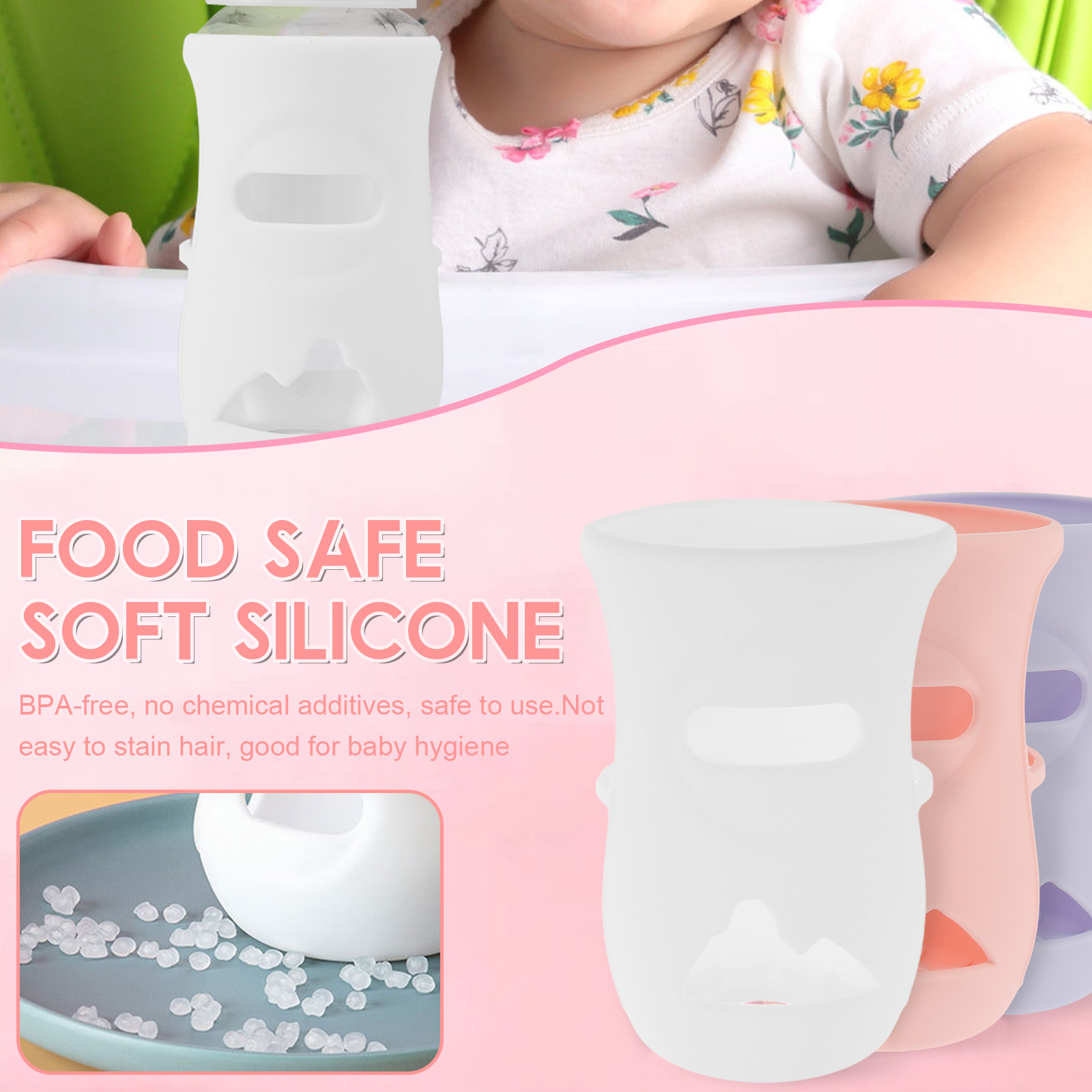 Silicone Sleeves Silicone Baby - Baby Food Glass บทวิจารณ์และราคา