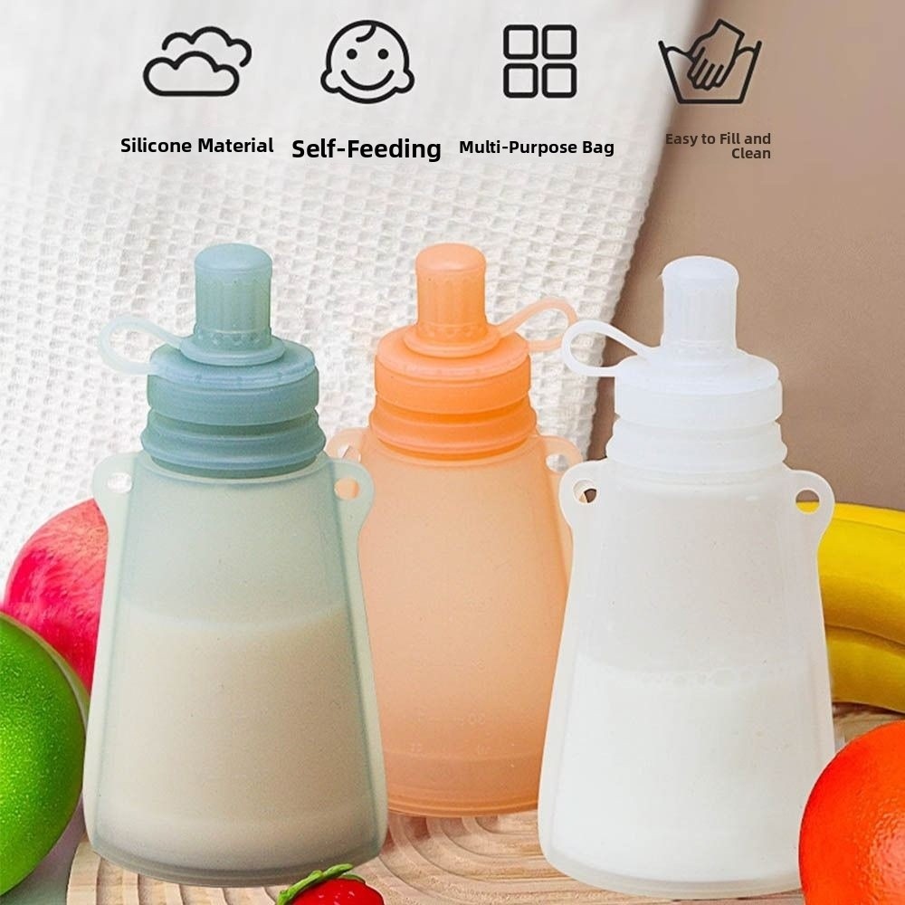 BPA Free Silicone Baby Food Po - Baby Food Reusable Pouches บทวิจารณ์และราคา