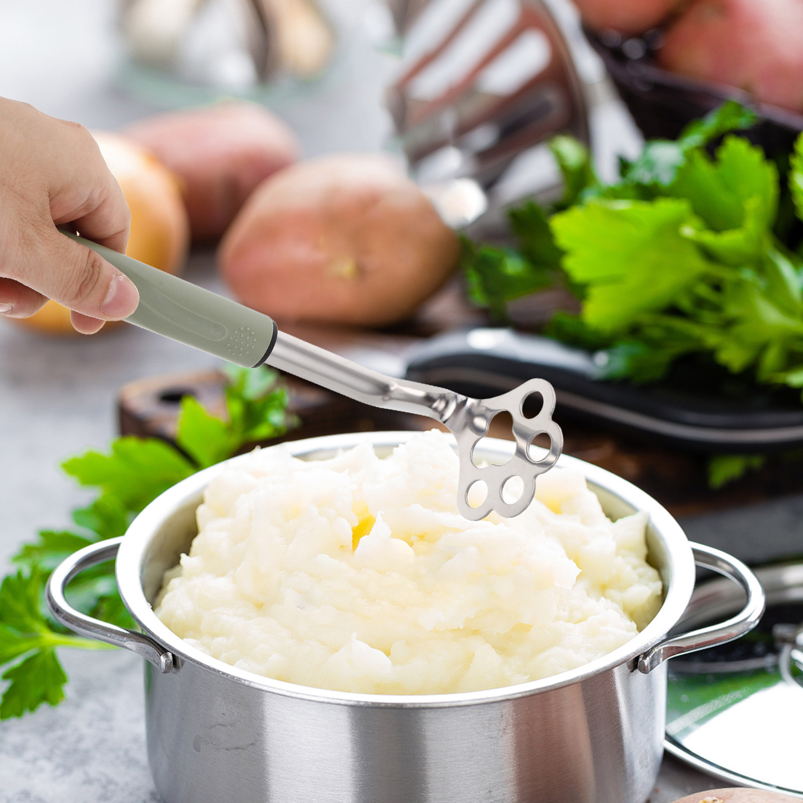 Potato Masher Thick Stainless  - Baby Food With Avocado บทวิจารณ์และราคา