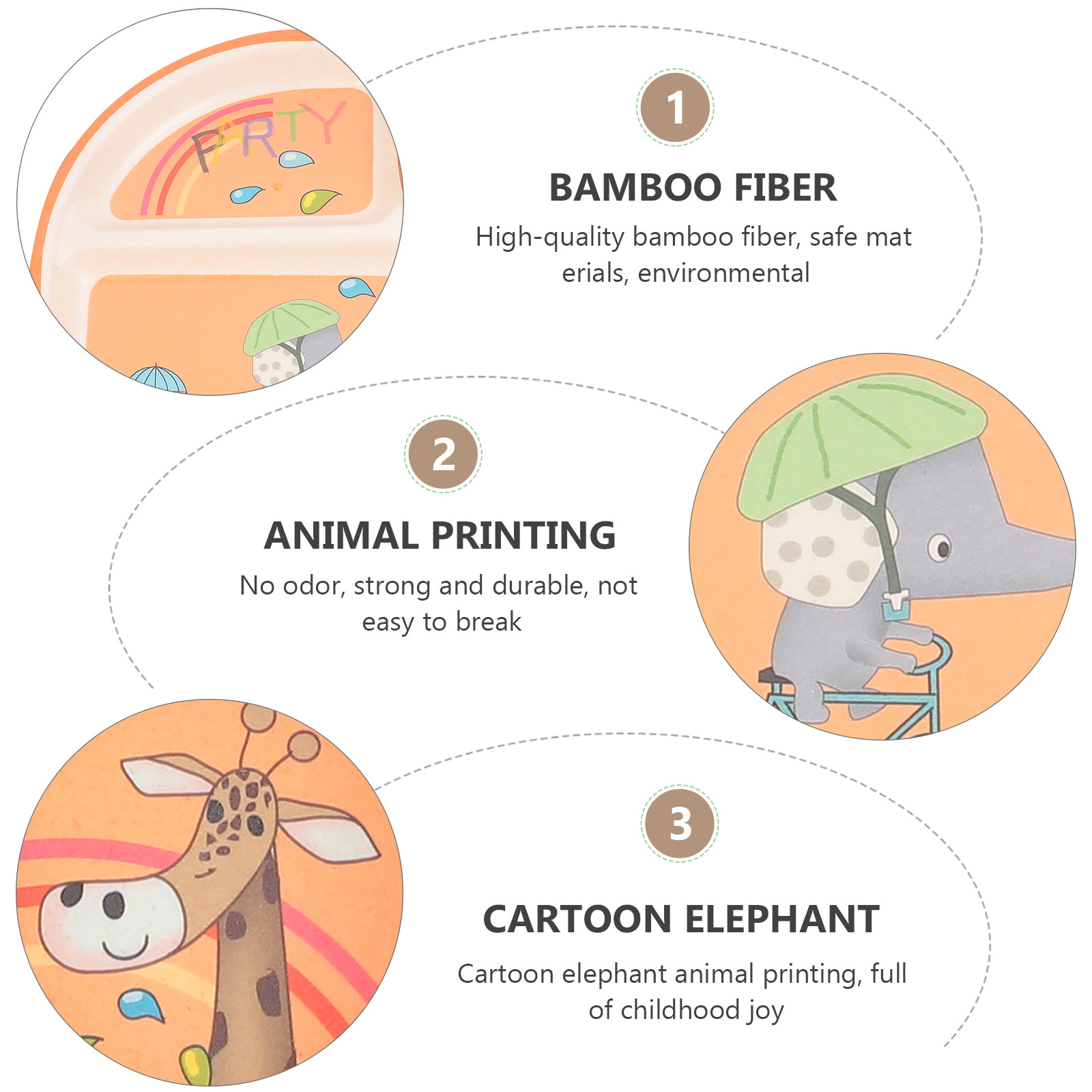 Bamboo Fiber Kids Tableware Se - Baby Food With Fiber บทวิจารณ์และราคา