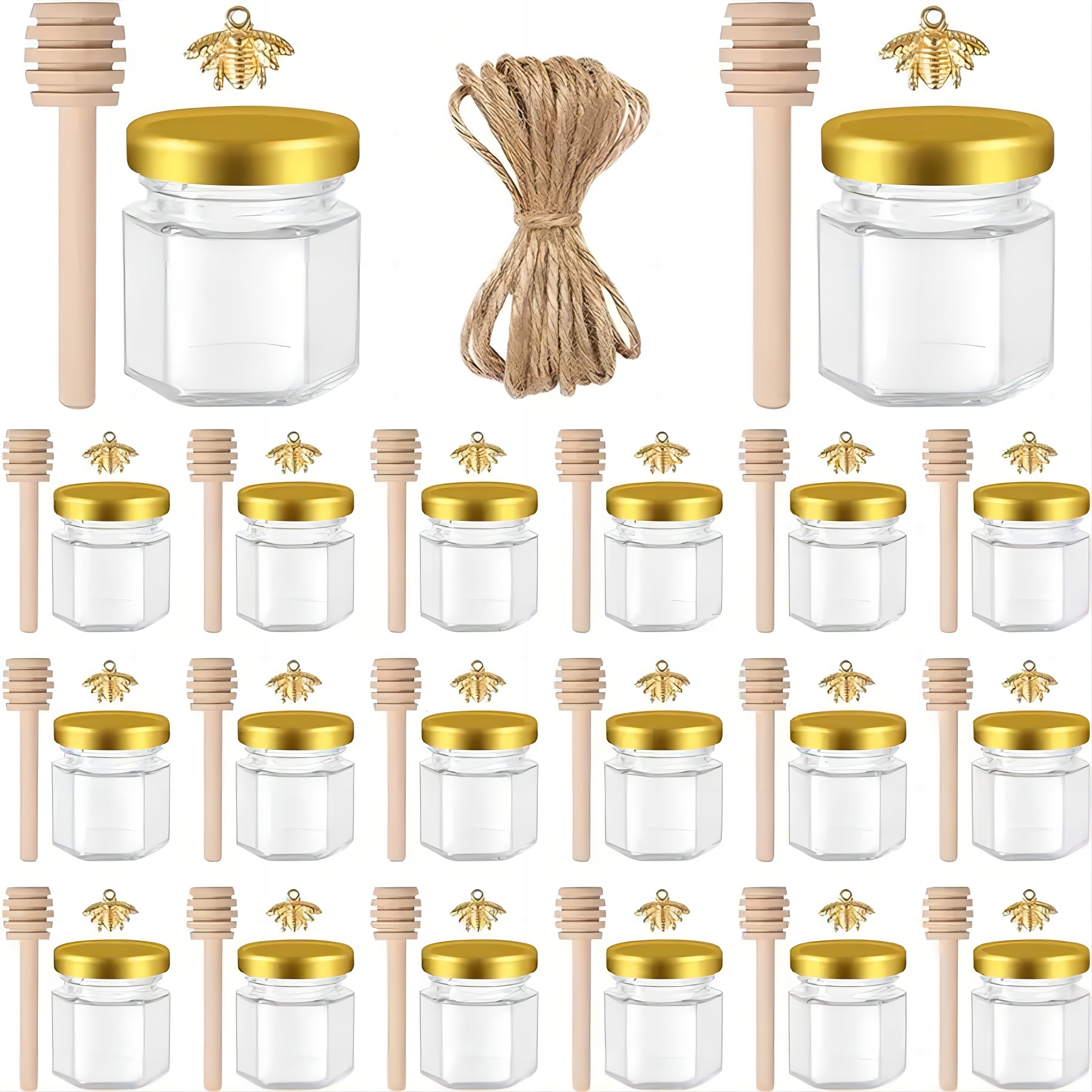1.5 Oz Hexagon Mini Glass Hone - Baby Food Glass บทวิจารณ์และราคา