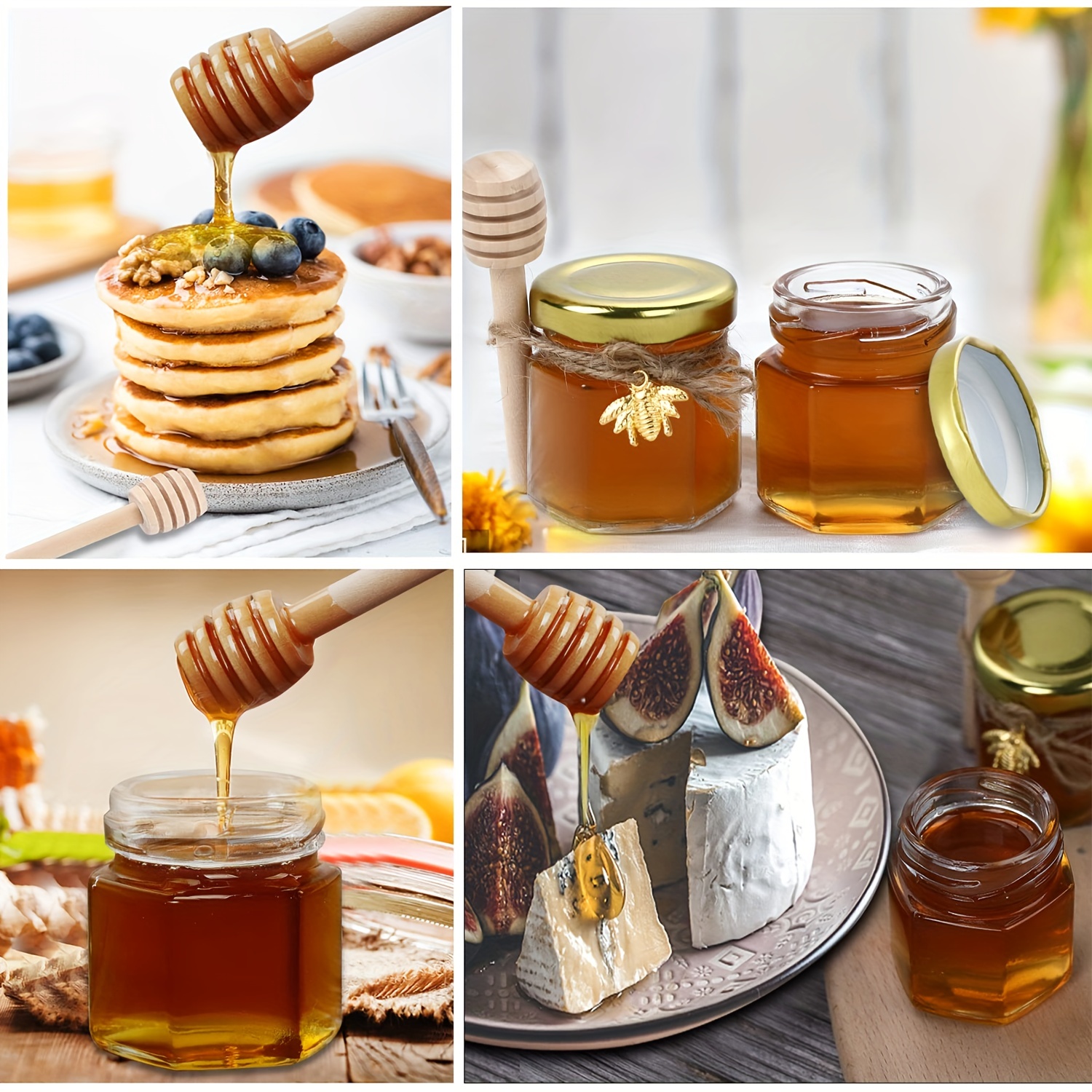 1.5 Oz Hexagon Mini Glass Hone - Baby Food Glass บทวิจารณ์และราคา