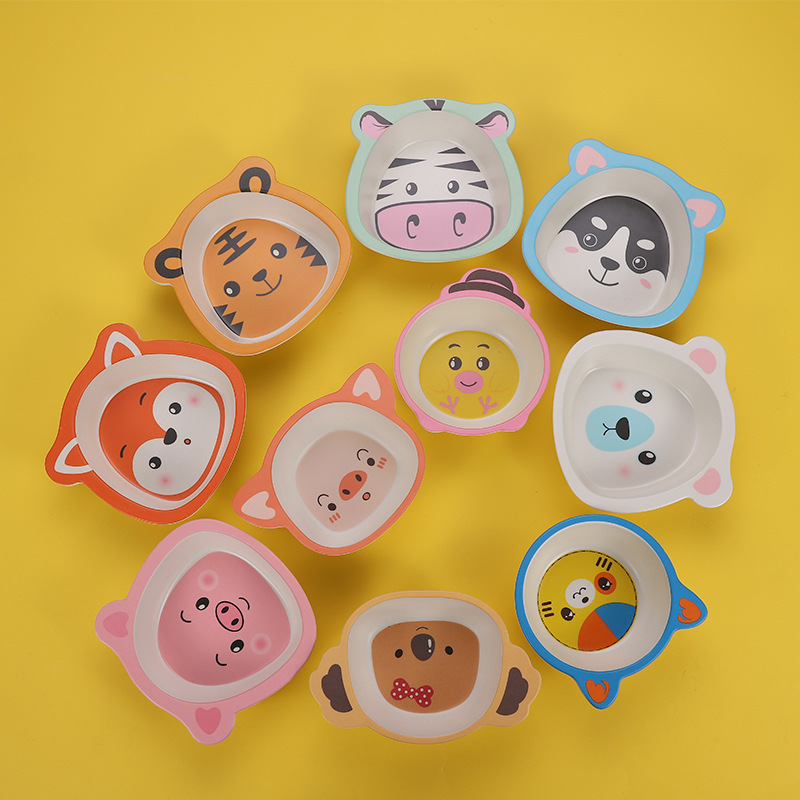 Cartoon Bamboo Fiber Cute Bowl - Baby Food With Fiber บทวิจารณ์และราคา