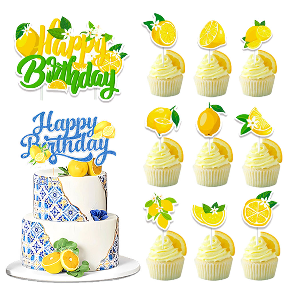 Lemon Cupcake Toppers Summer C - Baby Food For 1 Year Old บทวิจารณ์และราคา