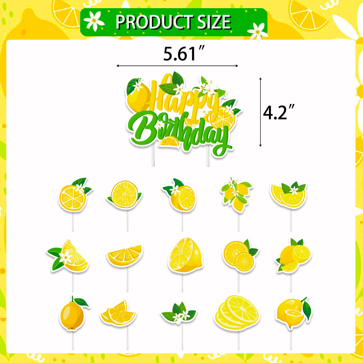Lemon Cupcake Toppers Summer C - Baby Food For 1 Year Old บทวิจารณ์และราคา
