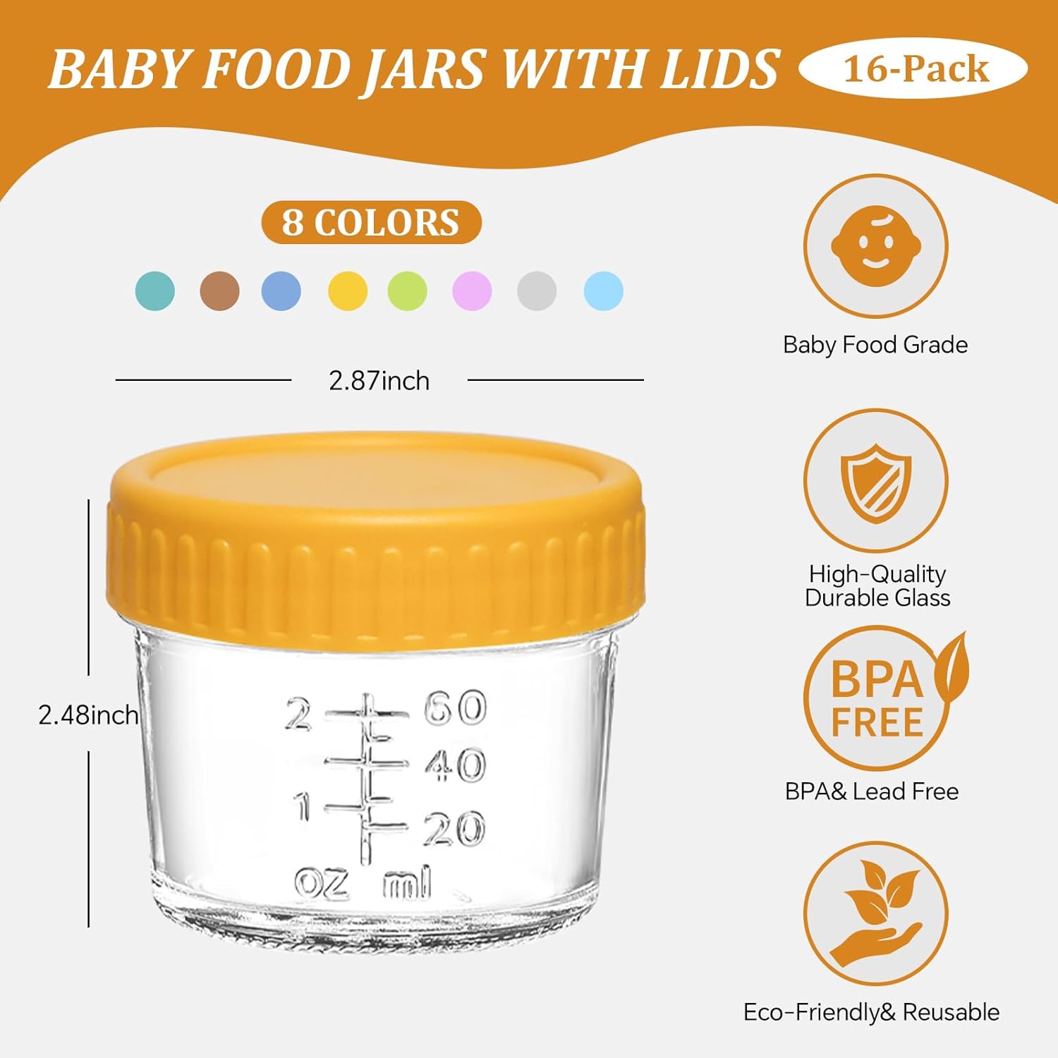 Glass Baby Food Storage Contai - Baby Food Reusable Pouches บทวิจารณ์และราคา