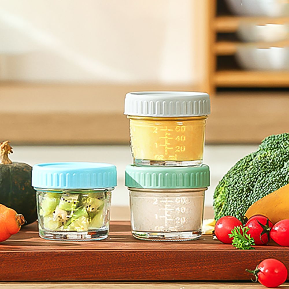 6pcs Mason Jar Glass Baby Food - Baby Food Glass บทวิจารณ์และราคา