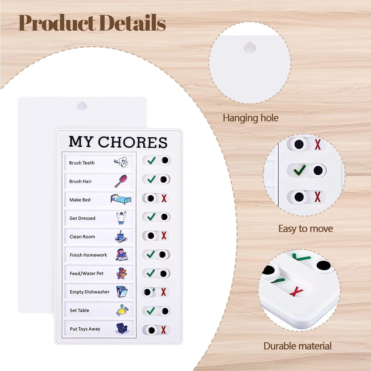 1Pcs Kids Chore Chart with 5Pc - Baby Food Tracker บทวิจารณ์และราคา