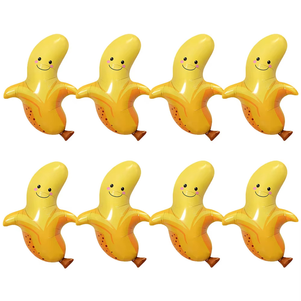 8Pcs Yellow Banana Balloons Cu - Baby Food Yellow บทวิจารณ์และราคา