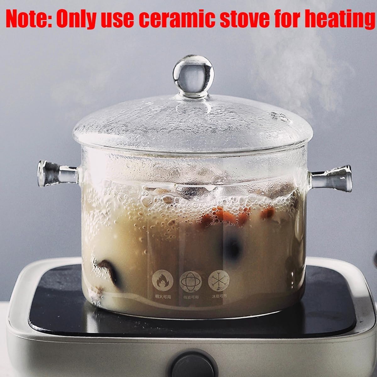 Glass Cooking Pots, 2L/67OZ Bo - Baby Food Glass บทวิจารณ์และราคา