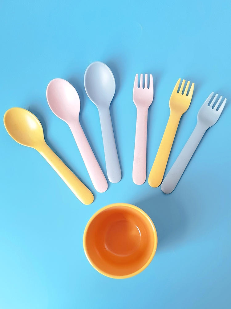 Bamboo Fiber Fork Spoon Baby A - Baby Food With Fiber บทวิจารณ์และราคา