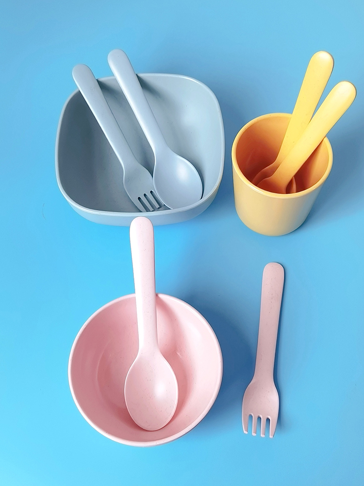 Bamboo Fiber Fork Spoon Baby A - Baby Food With Fiber บทวิจารณ์และราคา