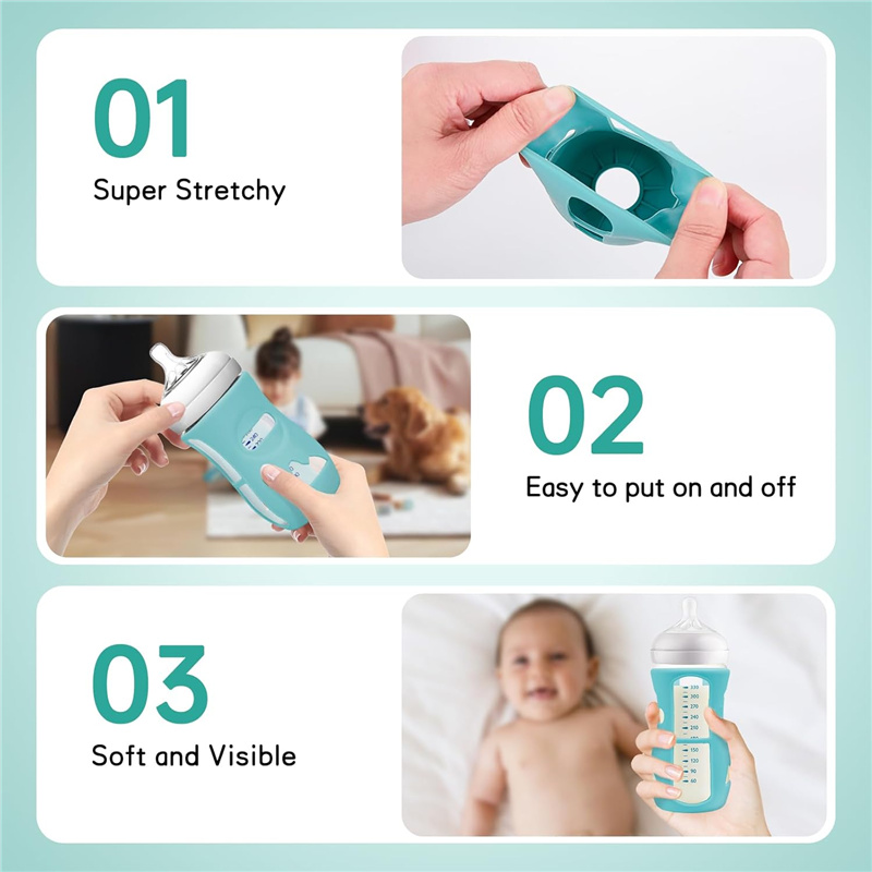 Silicone Sleeves For Glasses B - Baby Food Glass บทวิจารณ์และราคา
