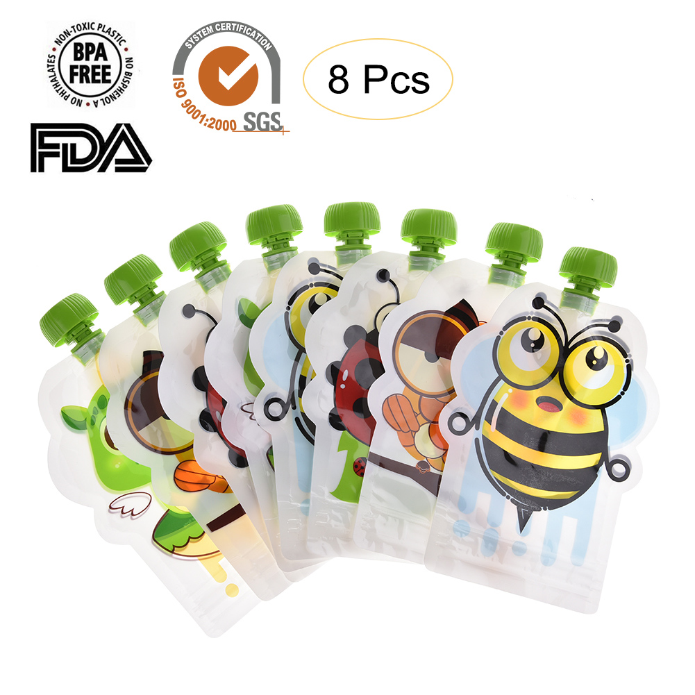 8pcs 150ml Baby Food Storage P - Baby Food Reusable Pouches บทวิจารณ์และราคา