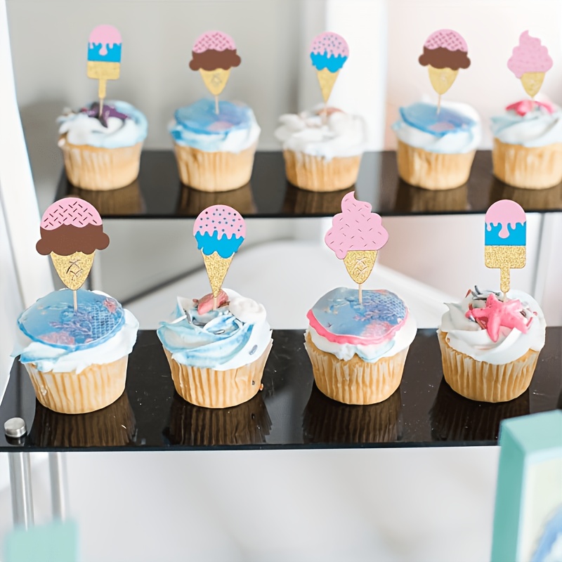 12Pc Glitter Ice Cream Cupcake - Baby Food For 1 Year Old บทวิจารณ์และราคา