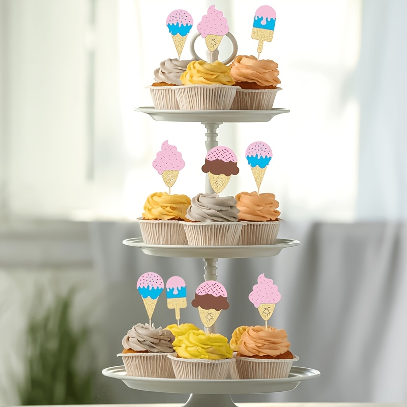 12Pc Glitter Ice Cream Cupcake - Baby Food For 1 Year Old บทวิจารณ์และราคา